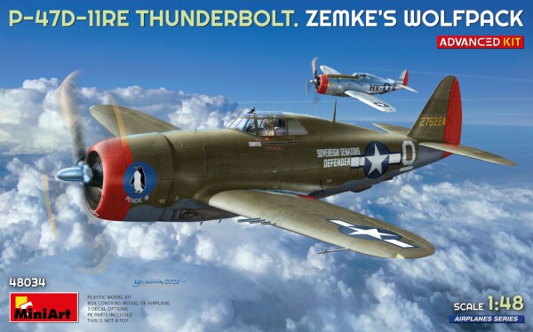 Збірна модель 1/48 Літак P-47D-11RE Thunderbolt Zemke’s “Wolfpack” MiniArt 48034 детальное изображение Самолеты 1/48 Самолеты