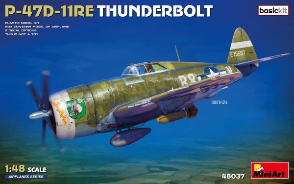 Збірна модель 1/48 Літак P-47D-11RE Thunderbolt MiniArt 48037 детальное изображение Самолеты 1/48 Самолеты