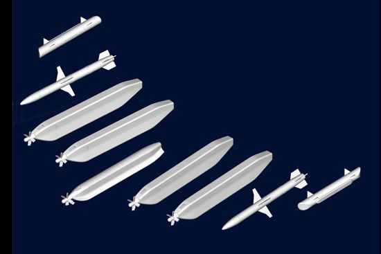 Сборная модель 1/32 Американский палубный самолёт EA-18G Growler Трумпетер 03206 детальное изображение Самолеты 1/32 Самолеты