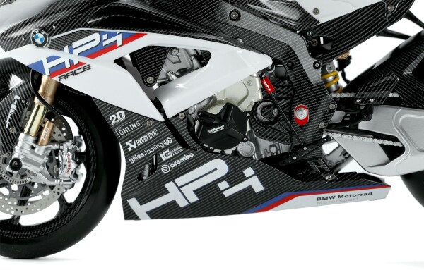 Збірна модель 1/9 Мотоцикл BMW HP4 RACE (попередньо пофарбована версія) Meng MT-004s детальное изображение Мотоциклы Гражданская техника