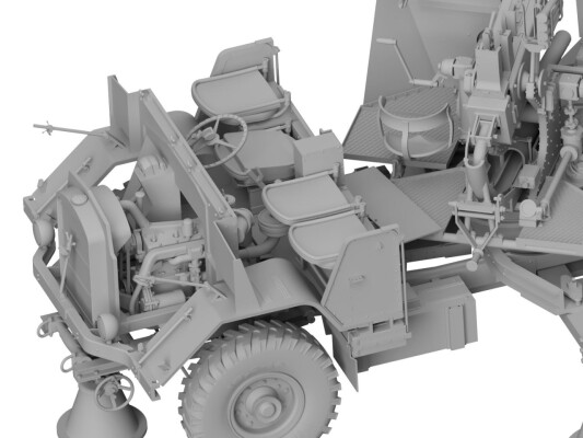 Сборная модель 1/35 Британский грузовик с пулеметом Morris Bofors C9/B Late времен Второй мировой детальное изображение Автомобили 1/35 Автомобили
