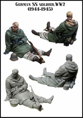 German SS soldier. WW2 . ( 1944 - 1945 ) детальное изображение Фигуры 1/35 Фигуры