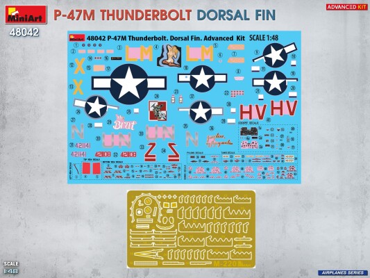 Збірна модель 1/48 Літак P-47M THUNDERBOLT. DORSAL FIN MiniArt 48042 детальное изображение Самолеты 1/48 Самолеты