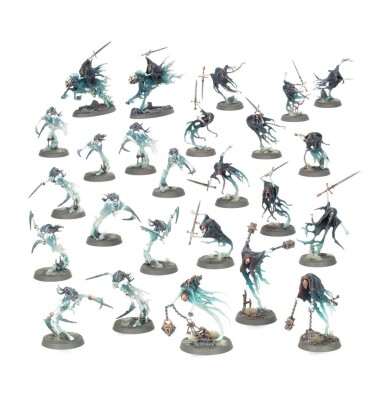 Игровой набор Warhammer AGE OF SIGMAR - SPEARHEAD: NIGHTHAUNT - CURSED SHACKLEHORDE детальное изображение Ночные Призраки Смерть