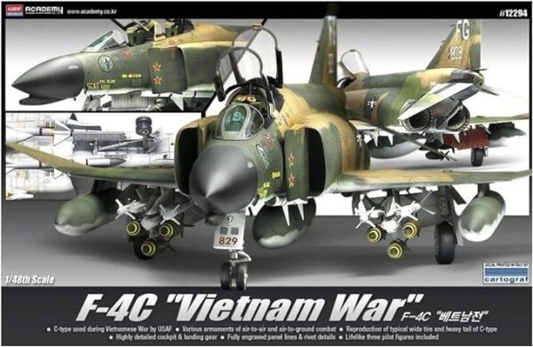 Сборная модель 1/48 самолёт USAF F-4C &quot;Вьетнамская Война&quot; Академия 12294 детальное изображение Самолеты 1/48 Самолеты
