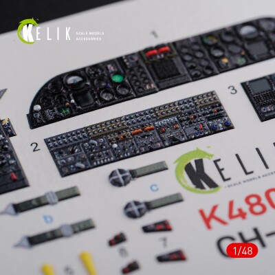 CH-46E декаль інтер'єр для комплекту Academy 1/48 KELIK K48090 детальное изображение 3D Декали Афтермаркет