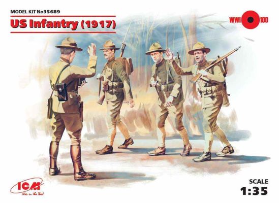 US Infantry (1917), (4 figures). детальное изображение Фигуры 1/35 Фигуры