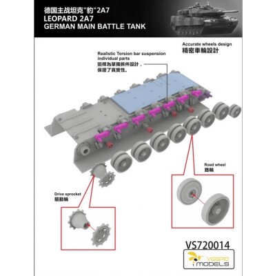 Збірна модель 1/72 Танк Леопард 2A7 Vespid Models VS720014 детальное изображение Бронетехника 1/72 Бронетехника