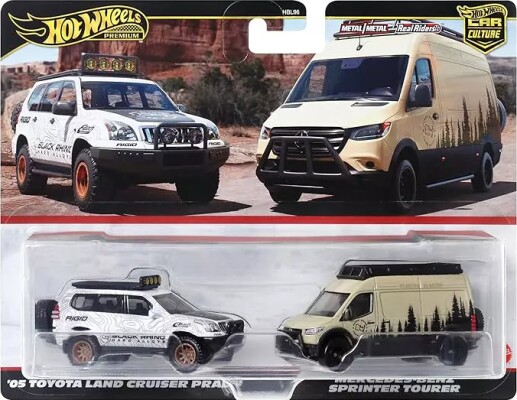 Колекційна модель Hot Wheels Toyota Land Cruiser Prado &amp; Mercedes Sprinter Tourer HBL96 детальное изображение Hot Wheels 