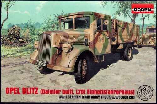 &quot;Opel Blitz&quot; (Daimler built, L701 Einheitsfahrerhaus) детальное изображение Автомобили 1/72 Автомобили
