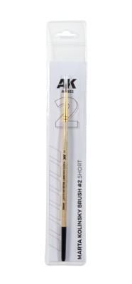 Пензлик з тонким кінчиком MARTA KOLINSKY BRUSH #2 SHORT AK-interactive AK852 детальное изображение Кисти Инструменты