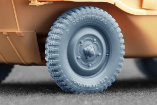 Набор колес (с деформацией) для Schwimmwagen Gelände v1 (5.25-16) для Italeri, Tamiya, AFV club детальное изображение Колёса Афтермаркет