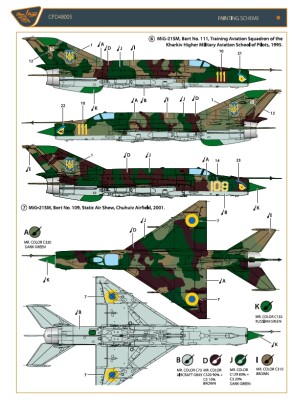 Декаль 1/48 МіГ-21 Повітряні сили України Clear Prop CPD48005 детальное изображение Декали Афтермаркет