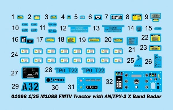 Збірна модель 1/35 Військовий тягач M1088 Tractor Trumpeter 01098 детальное изображение Автомобили 1/35 Автомобили