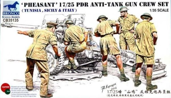 Prefabricated model of anti-tank crew 17/25 PDR &quot;Pheasant&quot; детальное изображение Фигуры 1/35 Фигуры