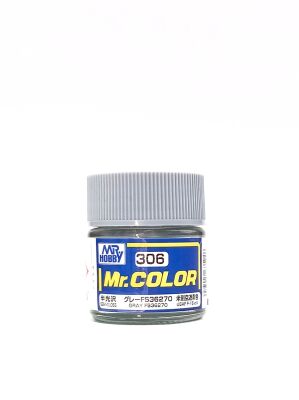 Gray FS36270 semigloss, Mr. Color solvent-based paint 10 ml. (FS36270 Серый полуматовый) детальное изображение Нитрокраски Краски