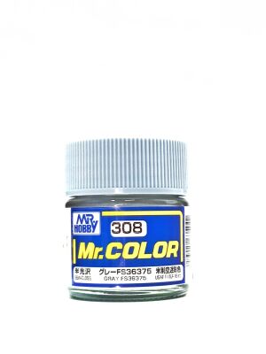 Gray FS36375 semigloss, Mr. Color solvent-based paint 10 ml. (FS36375 Серый полуматовый) детальное изображение Нитрокраски Краски