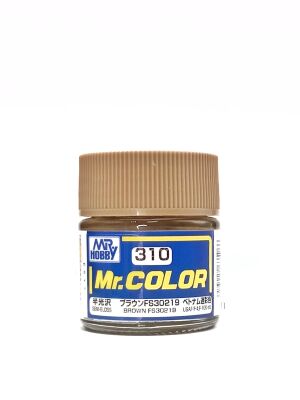 Brown FS30219 semigloss, Mr. Color solvent-based paint 10 ml. (FS30219 Коричневый полуматовый) детальное изображение Нитрокраски Краски