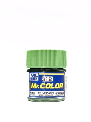 Green FS34227 semigloss, Mr. Color solvent-based paint 10 ml. (FS34227 Зелёный полуматовый) детальное изображение Нитрокраски Краски