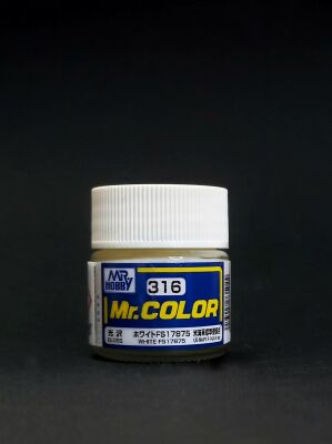 White FS17875 gloss, Mr. Color solvent-based paint 10 ml. (FS17875 Белый глянцевый) детальное изображение Нитрокраски Краски