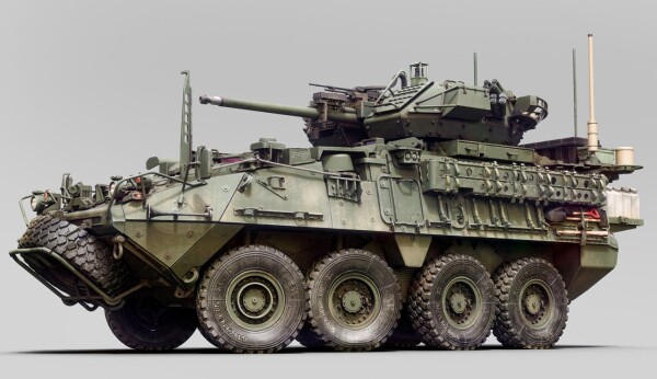 Збірна модель 1/35 Американський ICVD Stryker M1296 ICV-Dragoon з модернізацією ESA MWO Zimi ZM35046 детальное изображение Бронетехника 1/35 Бронетехника