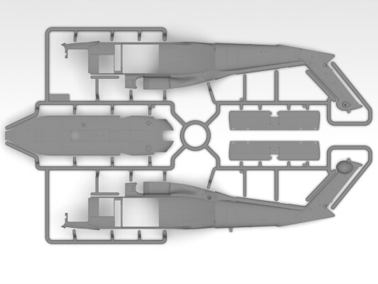 Сборная модель 1/48 Вертолет UH-60A Черный Ястреб с экипажем ICM 48364 детальное изображение Вертолеты 1/48 Вертолеты