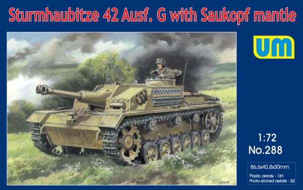 Sturmhaubitze 42 Ausf.G with Saukopf mantle детальное изображение Бронетехника 1/72 Бронетехника