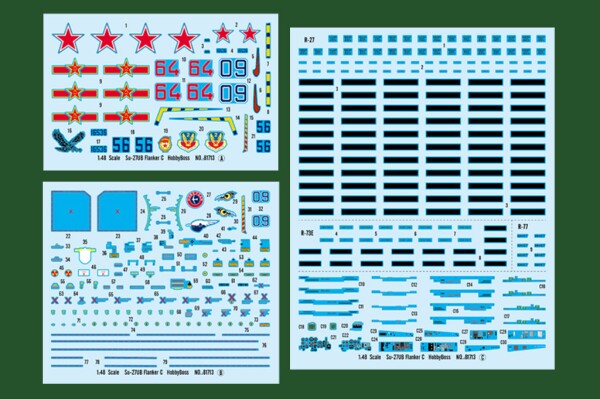 Збірна модель 1/48 Літак Су-27УБ Flanker C HobbyBoss 81713 детальное изображение Самолеты 1/48 Самолеты