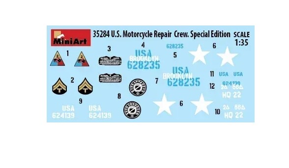 Збірна модель 1/35 Американські мотоцикли та ремонтна бригада (Special Edition) MiniArt 35284 детальное изображение Мотоциклы Военная техника