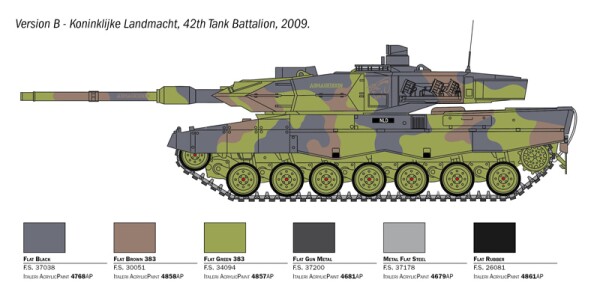 Збірна модель 1/35 Німецький танк Леопард 2A6 Italeri 6567 детальное изображение Бронетехника 1/35 Бронетехника