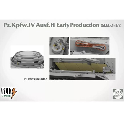 Збірна модель 1/35 Pz. Kpfw. IV Ausf. H Раннє виробництво Takom 8019 детальное изображение Бронетехника 1/35 Бронетехника