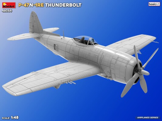 Сборная модель 1/48 Самолет Republic P-47N-1RE Thunderbolt MiniArt 48064 детальное изображение Самолеты 1/48 Самолеты