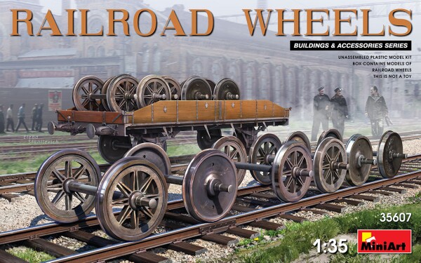 Scale model 1/35 Set Railway wheels MiniArt 35607 детальное изображение Железная дорога 1/35 Железная дорога