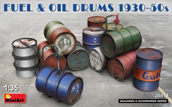 Metal Barrels for Fuel and Oil, 1930-50s детальное изображение Аксессуары 1/35 Диорамы