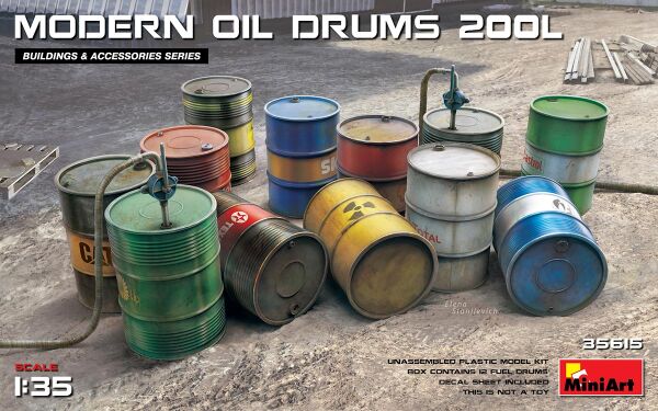 Modern Oil Barrels 200l. детальное изображение Аксессуары 1/35 Диорамы