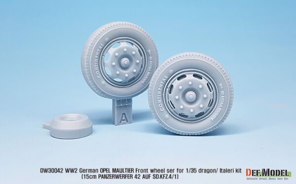 German Opel Maultier Sagged Front Wheel set ( for Dragon/Italeri 1/35) детальное изображение Смоляные колёса Афтермаркет