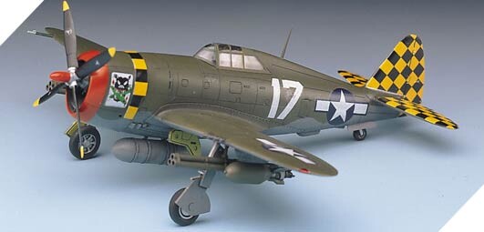 Збірна модель 1/72 Літак P-47D Thunderbolt [Razor-Back] Academy 12492 детальное изображение Самолеты 1/72 Самолеты