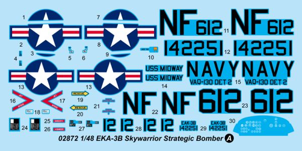 Scale model 1/48 EKA-3B Skywarrior  Trumpeter 02872 детальное изображение Самолеты 1/48 Самолеты