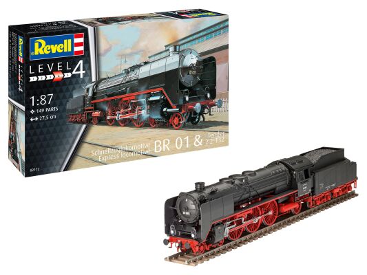 Schwere Schnellzuglokomotive mit Tender 2'2 T32 BR 01 детальное изображение Железная дорога 1/87 Железная дорога