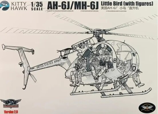 Збірна модель 1/35 Вертоліт AH-6J/MH-6J Little Bird (з фігурками) Zimi KH50004 детальное изображение Вертолеты 1/35 Вертолеты