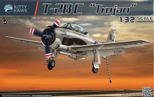 Збірна модель 1/32 Американський навчально-тренувальний літак T-28C &quot;Trojan&quot; Zimi KH32015 детальное изображение Самолеты 1/32 Самолеты