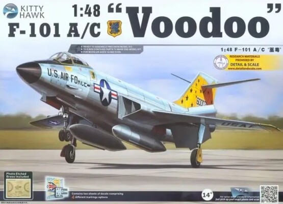 Збірна модель 1/48 Літак F-101A/C Voodoo  Zimi KH80115 детальное изображение Самолеты 1/48 Самолеты