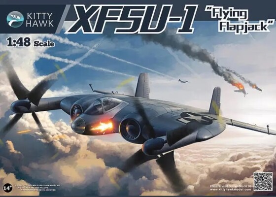 Збірна модель 1/48 Літак XF5U-1 &quot;Flying Flapjack&quot; Zimi KH80135 детальное изображение Самолеты 1/48 Самолеты