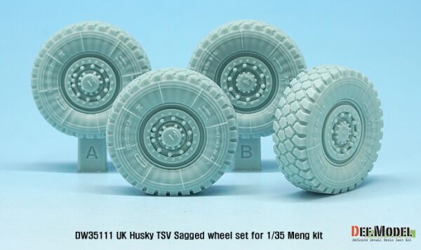 UK Husky TSV Sagged wheel set ( for Meng 1/35) детальное изображение Смоляные колёса Афтермаркет