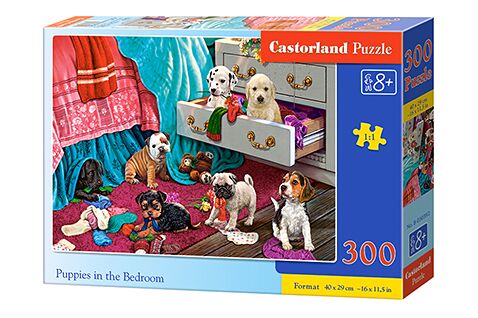Puzzle PUPPIES IN THE BEDROOM 300 pieces детальное изображение 300 элементов Пазлы