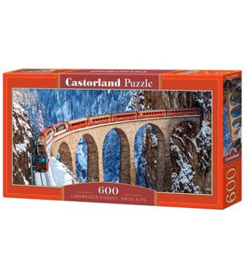 Puzzle &quot;Viaduct Landwasser, Swiss Alps&quot; 600 pieces детальное изображение 600 элементов Пазлы