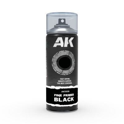 Fine Primer Black - Spray 400ml (Includes 2 nozzles) / Грунт чорний в аерозолі 400мл детальное изображение Краска / грунт в аэрозоле Краски