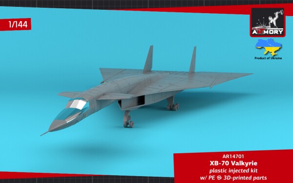Сборная модель 1/144 Американский сверхзвуковой стратегический бомбардировщик XB-70 Валькирия детальное изображение Самолеты 1/144 Самолеты