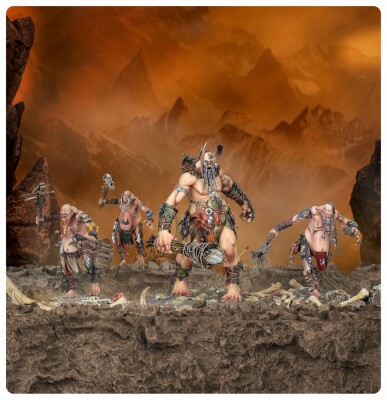 Игровой набор Warhammer AGE OF SIGMAR - SONS OF BEHEMAT -  STOMPER TRIBE детальное изображение Сыны Бехемата Разрушение