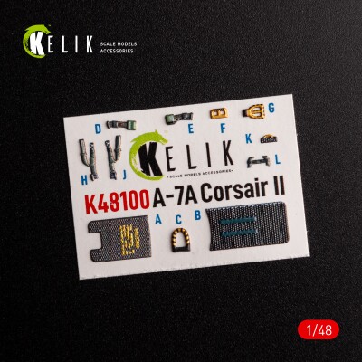 A-7A Corsair II декаль інтер'єр для комплекту HobbyBoss 1/48 KELIK K48100 детальное изображение 3D Декали Афтермаркет